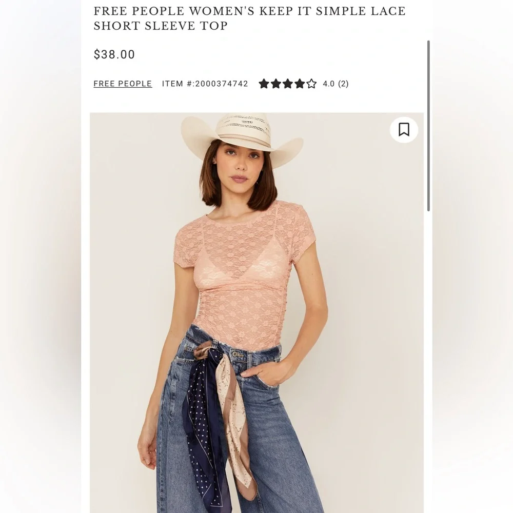 NWT Free People Keep it Simple short sleeve